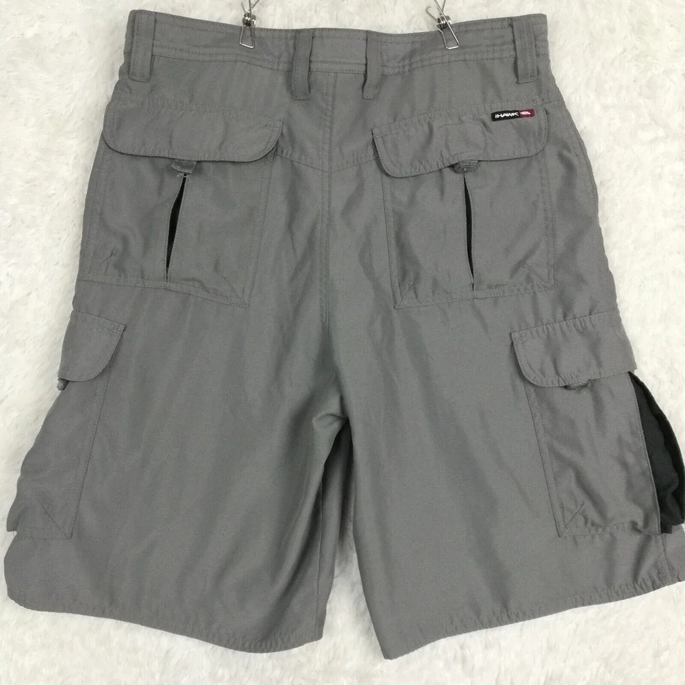 Tony Hawke Mens Shorts‎ Cargo Utility Skater Gray Casual Flap Pocket 32